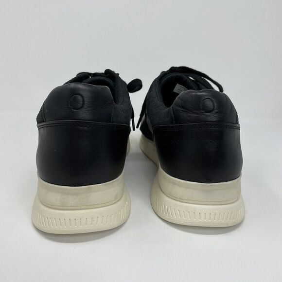 EVERLANE Mens The Trainer Lace-Up Black Leather Sneakers EUC Sz 13 - Picture 4 of 11